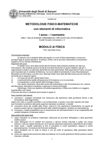 Programma Metodologie Fisiche, Matematiche e Informatiche