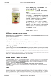Foglie di Moringa Oleifera Bio 120 compresse da 500 mg 2