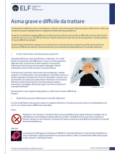 Asma grave e difficile da trattare