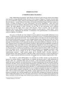 PERRINI MATTEO L`INDISPENSABILE FILOSOFIA Nella