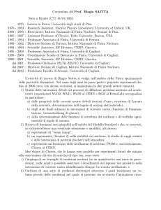 Curriculum del Prof. Biagio SAITTA Nato a Bronte (CT) 18