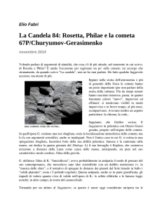 La Candela 84: Rosetta, Philae e la cometa 67P/Churyumov