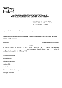 domanda di riconoscimento di farmaco di non nuova