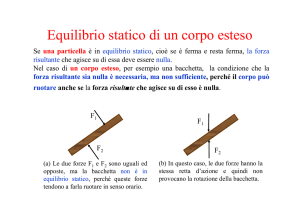 Equilibrio statico di un corpo esteso