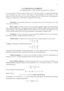 Cinematica. - "E. FERMI"