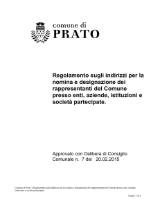 Regolamento - Comune di Prato