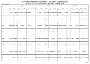 Orario classi - Majorana – Arcoleo