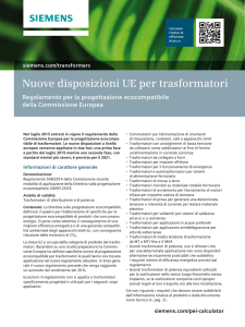 Nuove disposizioni UE per trasformatori