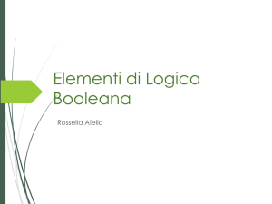 Elementi Algebra Booleana - Home page istituzione trasparente
