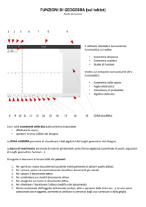 FUNZIONI DI GEOGEBRA (sul tablet)