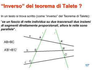 “Inverso” del teorema di Talete