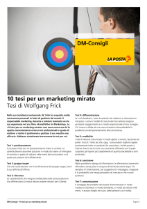 DM-Consigli 10 tesi per un marketing mirato