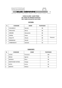 ELENCO ALUNNI CLASSE PRIMA DEL CORSO AD INDIRIZZO