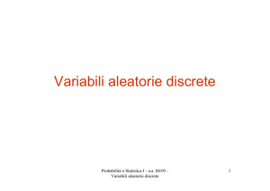 Variabili aleatorie discrete