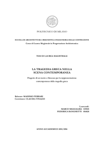 LA TRAGEDIA GRECA NELLA SCENA CONTEMPORANEA