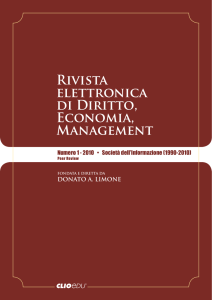 Rivista elettronica di Diritto, Economia, Management