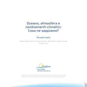 Oceano, atmosfera e cambiamenti climatici: Cosa ne sappiamo?