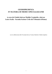 giurisprudenza in materia di medici specializzandi