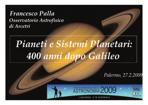 Pianeti e Sistemi Planetari: 400 anni dopo Galileo