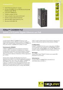 XSNet™ C4208SW PoE Switch a 8+2 porte Gigabit