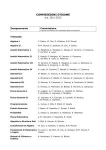 Commissioni d`esame A.A. 2011-2012