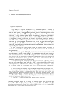 Carlo A. Corsini La famiglia: storia, demografia e che altro?