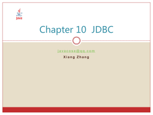 Chapter 10 JDBC