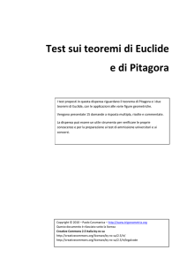 Test sui teoremi di Euclide e di Pitagora