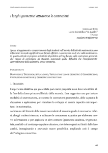 I luoghi geometrici attraverso le costruzioni