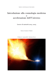 Introduzione alla cosmologia moderna e accelerazione dell`Universo