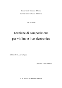 Tecniche di composizione per violino e live electronics
