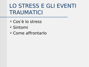 Stress ed eventi traumatici - Protezione Civile Carate Brianza