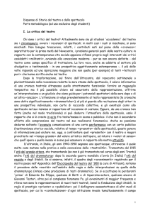 Dispense di Storia del teatro e dello spettacolo Parte