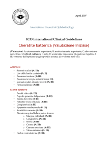 Cheratite batterica (Valutazione Iniziale)
