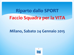 Diapositiva 1 - AMSD – Associazione Medico Sportiva Dilettantistica