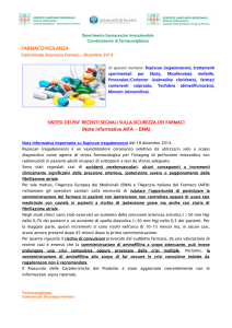 Comunicato sicurezza farmaci dicembre 2014