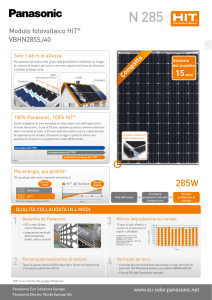 Modulo fotovoltaico HIT® VBHN285SJ40