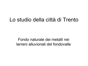 Lo studio della città di Trento - Provincia Autonoma di Trento