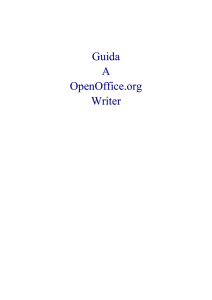 Guida A OpenOffice.org Writer