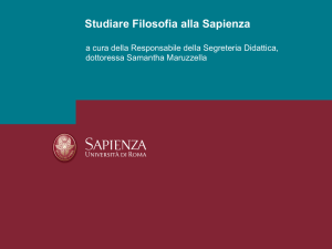 Studiare Filosofia alla Sapienza