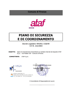 piano di sicurezza e di coordinamento