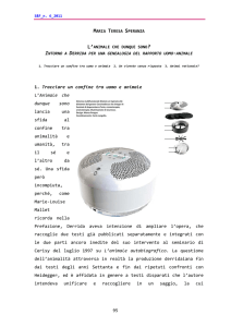 95 1. Tracciare un confine tra uomo e animale L`Animale che