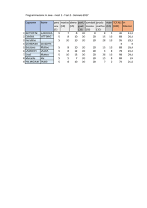 Programmazione in Java - mod. 1 - Test 2