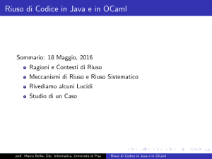 Riuso di Codice in Java e in OCaml
