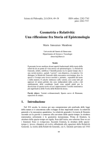 Geometria e Relatività: Una riflessione fra Storia ed