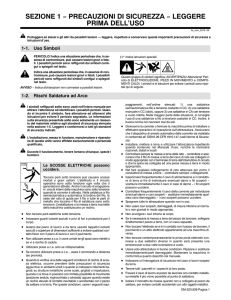 sezione 1 − precauzioni di sicurezza − leggere