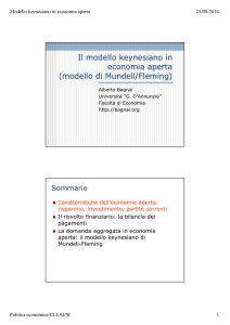 Il modello keynesiano in economia aperta