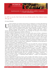 G. ALPA (a cura di), Paolo Grossi: alla ricerca dell`ordine giuridico