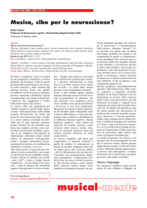 Musica, cibo per le neuroscienze?