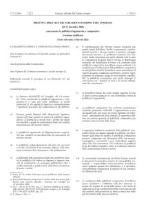 Direttiva 2006/114/CE del 12 dicembre 2006